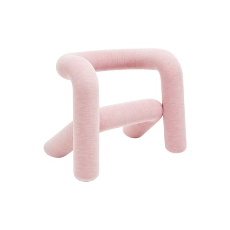 Fauteuil rembourré Extra Bold rose / Tissu Kvadrat mélangé - Moustache