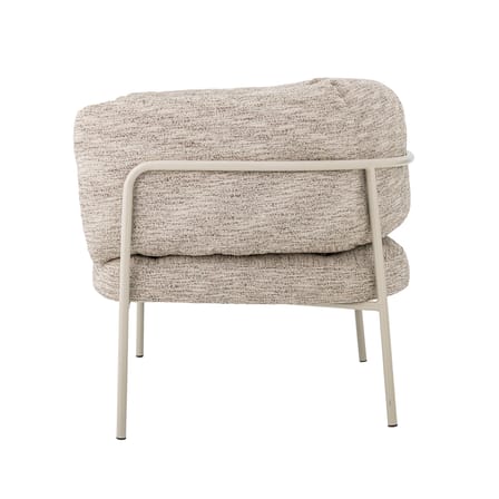 Fauteuil rembourré Karel tissu gris - Bloomingville