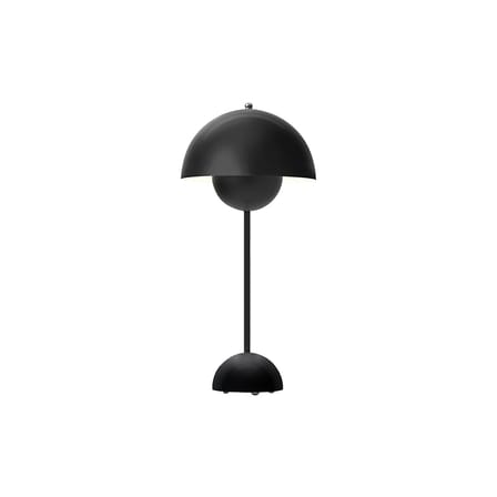 Lampe de table Flowerpot VP3 métal noir / H 50 cm - By Verner Panton, 1968 - &tradition