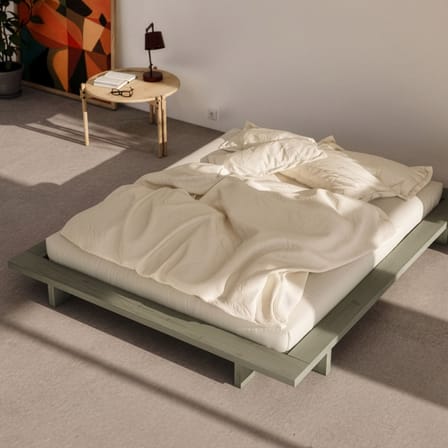 Lit double Japan bois vert / Pour matelas 160 x 200 cm - KARUP