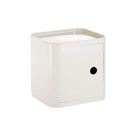 Rangement Componibili plastique blanc / Carré - 1 tiroir - Anna Castelli Ferrieri, 1968 - Kartell