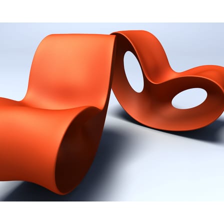 Rocking chair Voido plastique gris - Magis