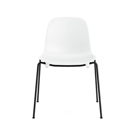 Sedia impilabile Form materiale plastico bianco / 4 gambe metalllo - Normann Copenhagen