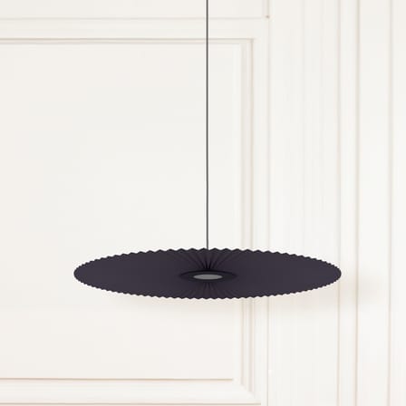 Suspension Carmen Medium tissu gris / LED - Ø 90 cm - Hartô