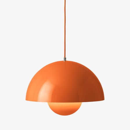 Suspension Flowerpot VP7 métal orange / Ø 37 cm - By Verner Panton, 1970 - &tradition