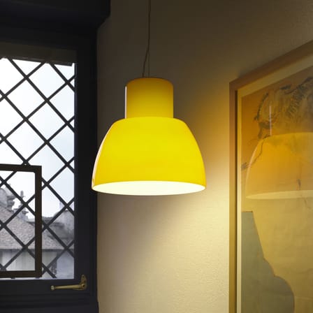 Suspension Lorosae verre jaune / Ø 30 cm - Álvaro Siza, 1999 - Nemo