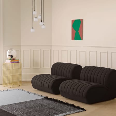 Suspension Rime verre / 6 globes - Ø 12 cm - Muuto