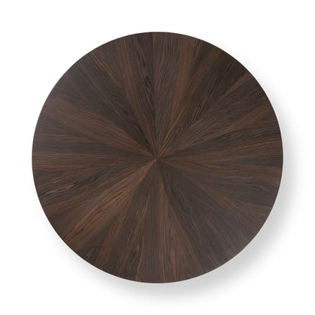 Table basse Post Large marron bois naturel / Ø 100 x H 33 cm -  Marqueterie faite main - Ferm Living