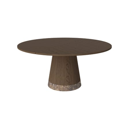 Table ronde Piro bois marron / Ø 160 cm - Base marbre - Bolia