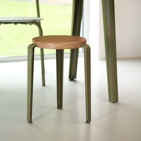 Tabouret empilable Lou / H 45 cm - Chêne éco-certifié - TIPTOE
