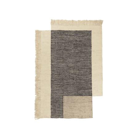 Teppich Counter textil schwarz / 140 x 200 cm - Ø 100 – Handgewebte Wolle - Ferm Living