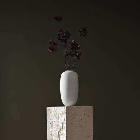 Vase Sunao Slim Mini céramique blanc / Ø 16 x H 32 cm - 101 COPENHAGEN