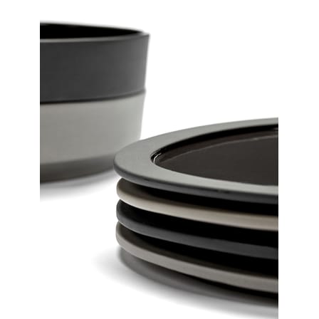 Assiette à dessert Inner Circle céramique gris / Small - 21 x 20 cm / Grès - valerie objects