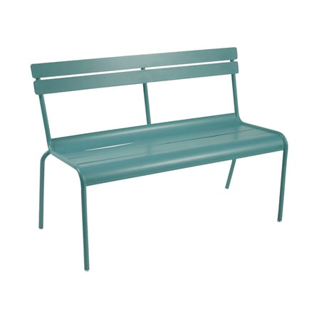 Banc avec dossier Luxembourg métal vert / 3 places - L 118 cm - Fermob