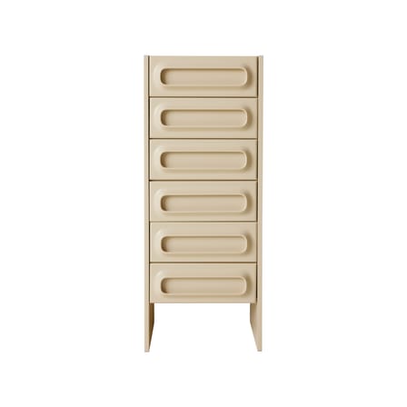 Commode Space bois beige / Chiffonnier 6 tiroirs - L 45 x P 40 x H 113 cm - HK LIVING