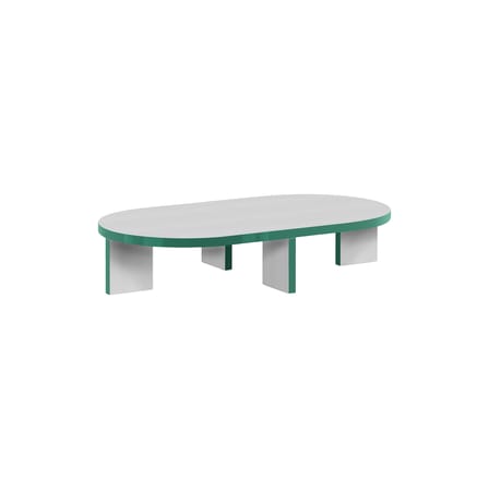Couchtisch Slice me nice corian grün / 140 x 75 x H 28 cm - Zanotta