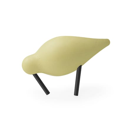 Décoration Oiseau Shorebird S bois jaune / L 11,5 cm x 7,5 cm - Normann Copenhagen