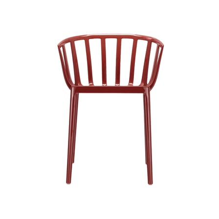 Fauteuil empilable Venice plastique rouge - Kartell