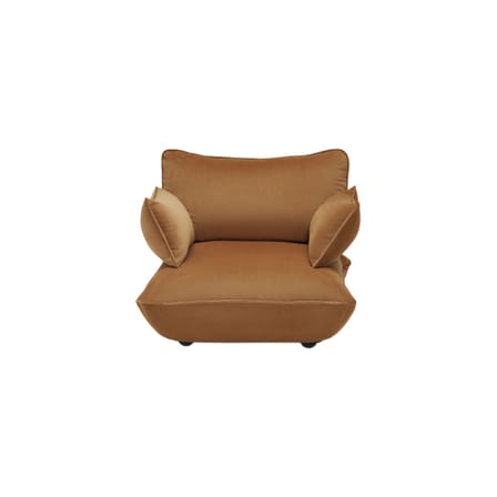 Fauteuil rembourré Sumo Loveseat marron / Velours recyclé - Fatboy