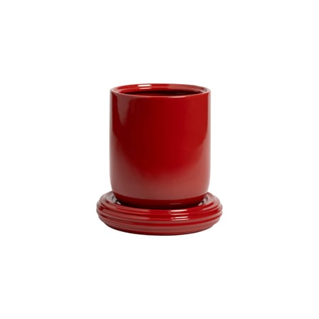 Churros Flowerpot ceramic red / Ø 19.5 x H 21 cm - & klevering