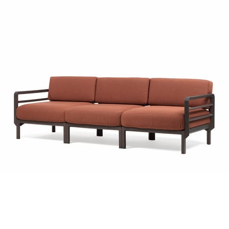Modulares Gartensofa Maximo textil orange / 3-Sitzer - L 253.5 cm - NARDI