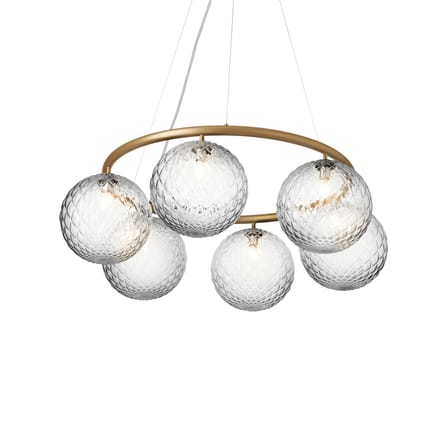 Pendelleuchte Miira 6 Circular glas transparent / Ø 80 cm - NUURA
