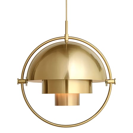 Suspension Multi-Lite Large métal or / Ø 36 cm - Modulable & orientable / Réédition 1972 - Gubi