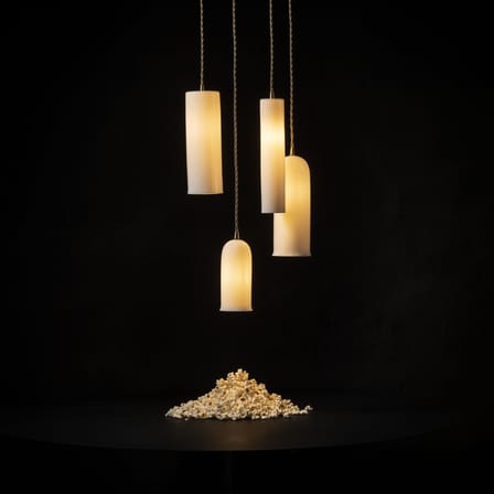 Suspension Olympia n°3 céramique blanc / Ø 5,5 x H 27 cm - Serax