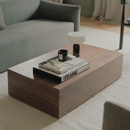 Table basse Mass High bois marron / 103 x 60 x H 27 cm - NEW WORKS