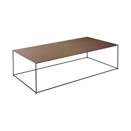 Table basse Slim Irony marron noir métal / 124 x 62 x H 34 cm - Zeus
