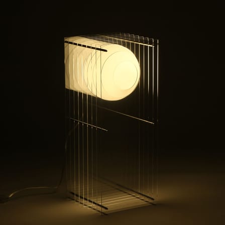 Lop Big Rectangle Table lamp plastic material transparent / Archiproducts Design Award Winner - BANG