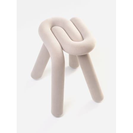Tabouret rembourré Bold tissu gris - Moustache