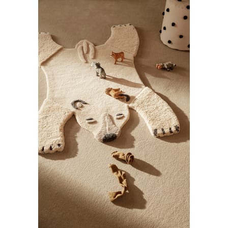 Tapis Animal  blanc / Ours polaire - 118 x 160 cm - Ferm Living