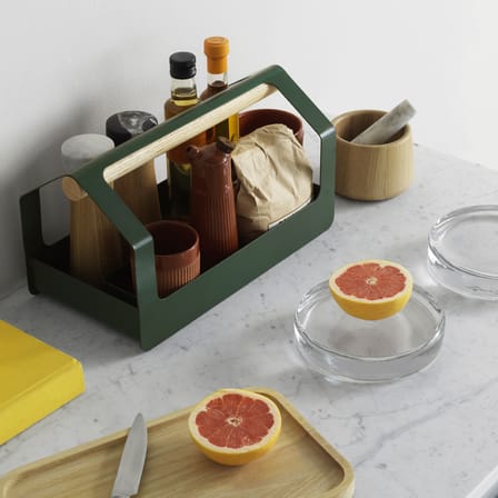 Bac de rangement Haus Toolbox métal vert / 36 x 18 cm - Normann Copenhagen