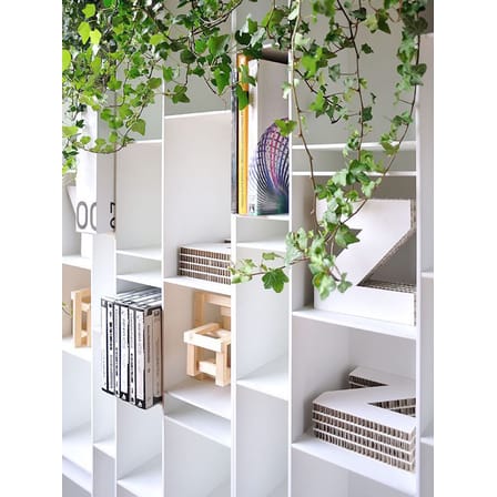 Bibliothèque Random 2C bois naturel / L 36 x H 217 cm - MDF Italia