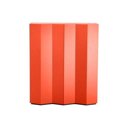 Armoire Z24 726 bois orange / L 101 x H 120 x P 53 cm - Façade en zigzag - Zanotta