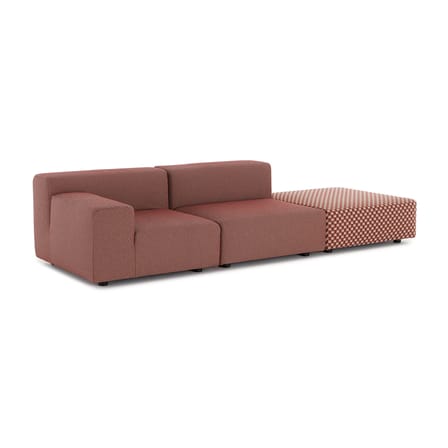 Canapé de jardin modulable Plastics OUTDOOR x Liberty tissu rouge / L 264 cm - Kartell