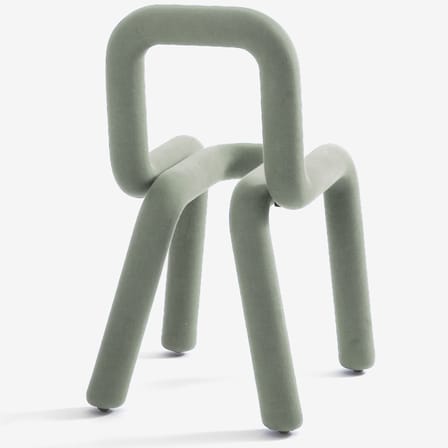 Chaise rembourrée Bold tissu vert - Moustache