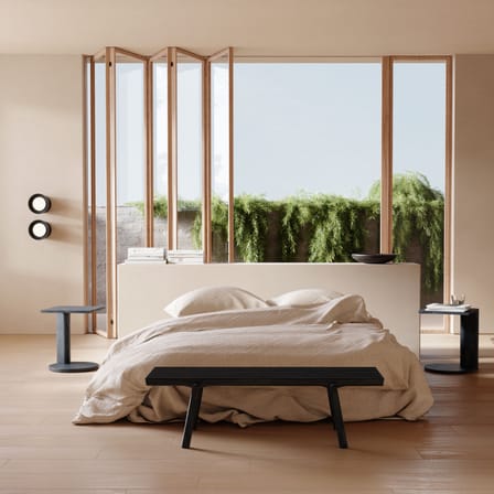 Galta Forte Side End table wood black / 38 x 38 x H 47 cm - KANN DESIGN