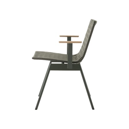 Fauteuil de repas Ville AV34 tissu vert - &tradition