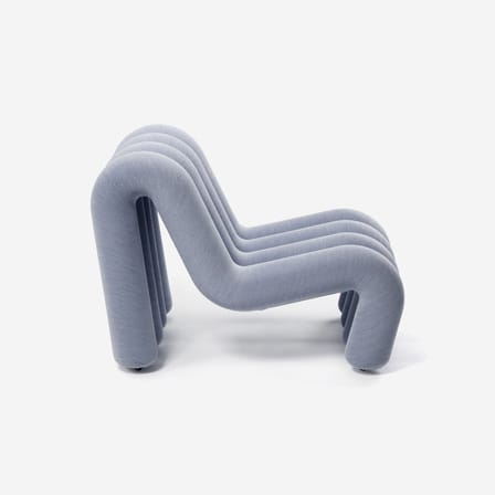 Fauteuil rembourré Extra Bold Sofa tissu bleu / Canapé modulable - L 72 cm (4 tubes) - Moustache