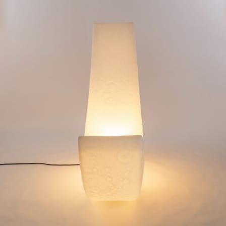 My Moon Outdoor floor lamp plastic material white / Luminous rocking chair - L 152 cm / Indoor-outdoor - Seletti