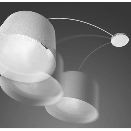 Plafonnier Twiggy matériau composite blanc / Rotatif - Marc Sadler, 2006 - Foscarini