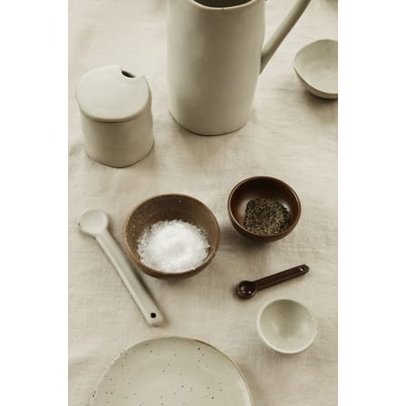 Pot Flow céramique blanc / Avec cuillère - Ferm Living