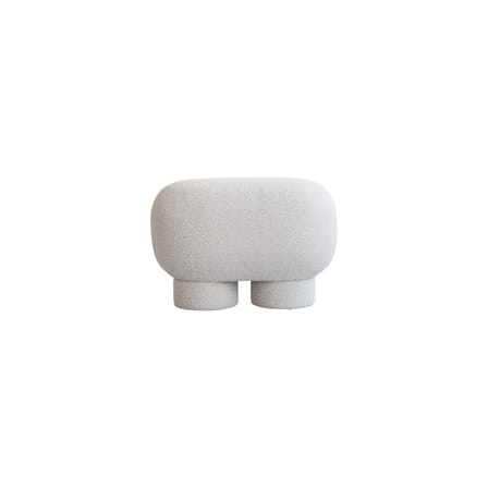 Pouf Big Foot Small blanc / L 70 cm - Tissu bouclé - 101 COPENHAGEN