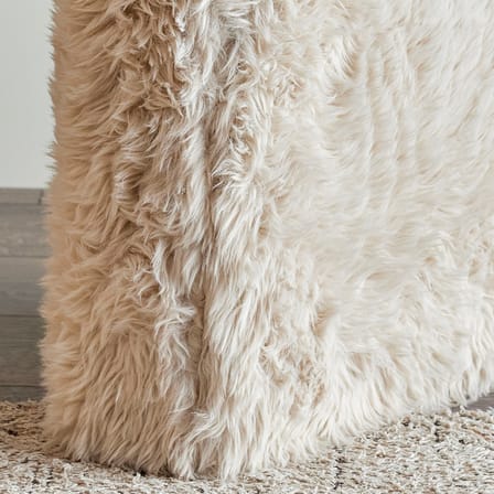 Pouf Bobbie / L 70 cm - Fourrure - Bloomingville
