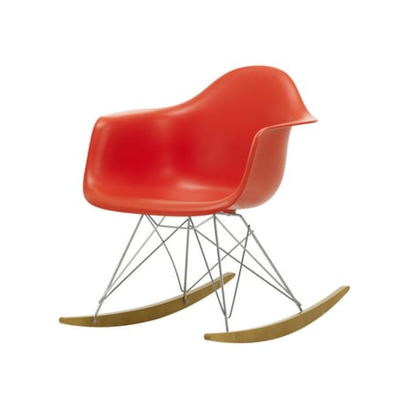 Rocking chair RE RAR - Eames Plastic Armchair plastique rouge / (1950) - Recyclé - Vitra