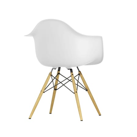 Sessel RE DAW - Eames Plastic Armchair plastikmaterial weiß / (1950) - Beine aus hellem Holz / Recycled - Vitra