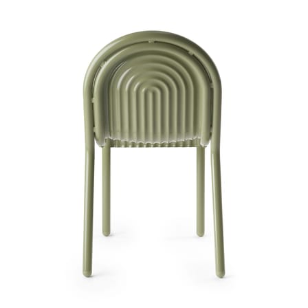 Groove Stacking chair metal green - Tom Dixon