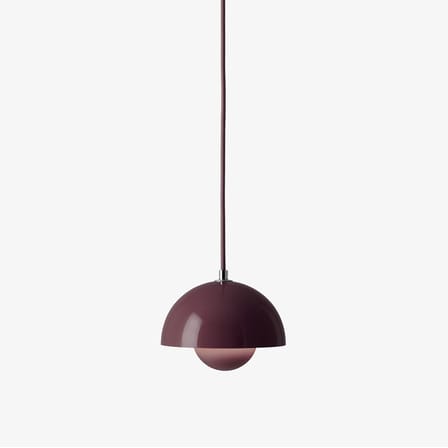Suspension Flowerpot VP10 métal violet / Ø16 cm - By Verner Panton, 1969 - &tradition